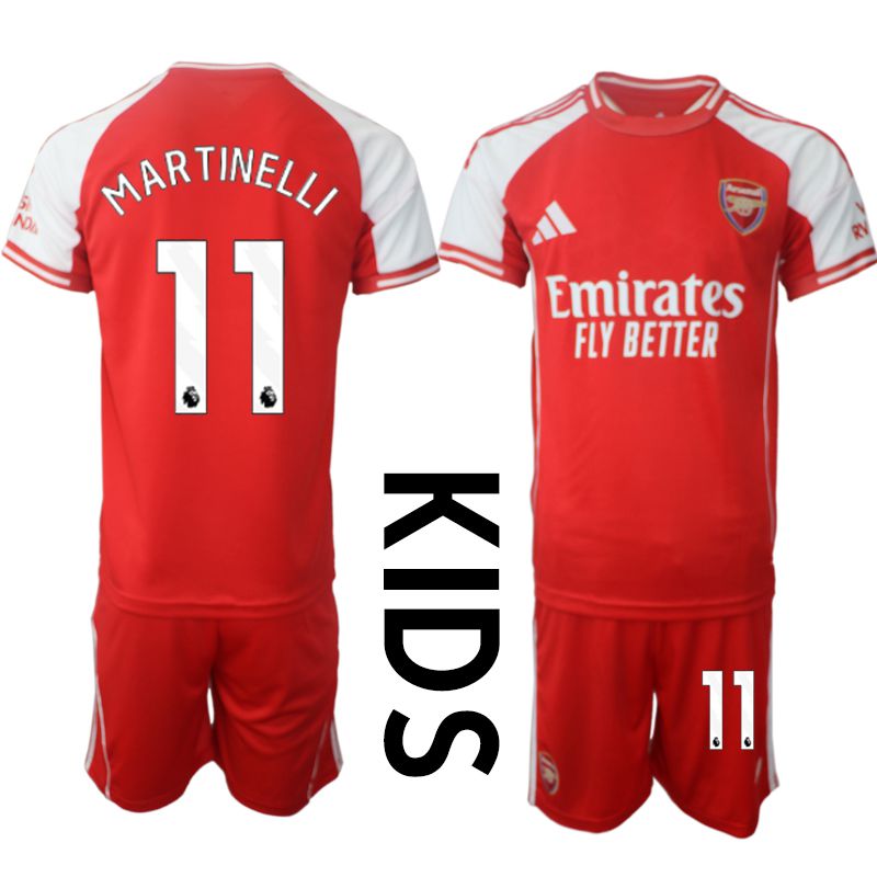 Youth 2025-2026 Season Club Arsenal home red #11 Soccer Jersey->youth soccer jersey->Youth Jersey